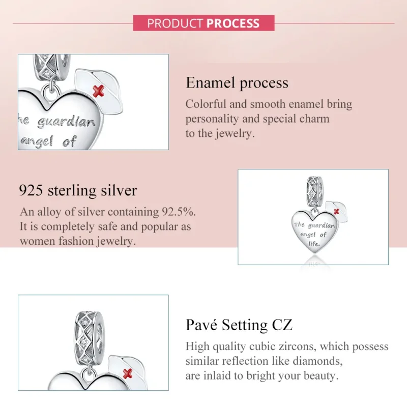 (bilde for) Pandora Style Silver The Guardian Angel of Life Dangle - BSC307 - Vis 7