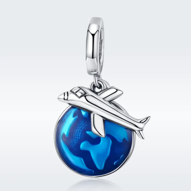 (bilde for) Pandora Style Silver Travel Around The World Dingler - SCC664 - Vis 2