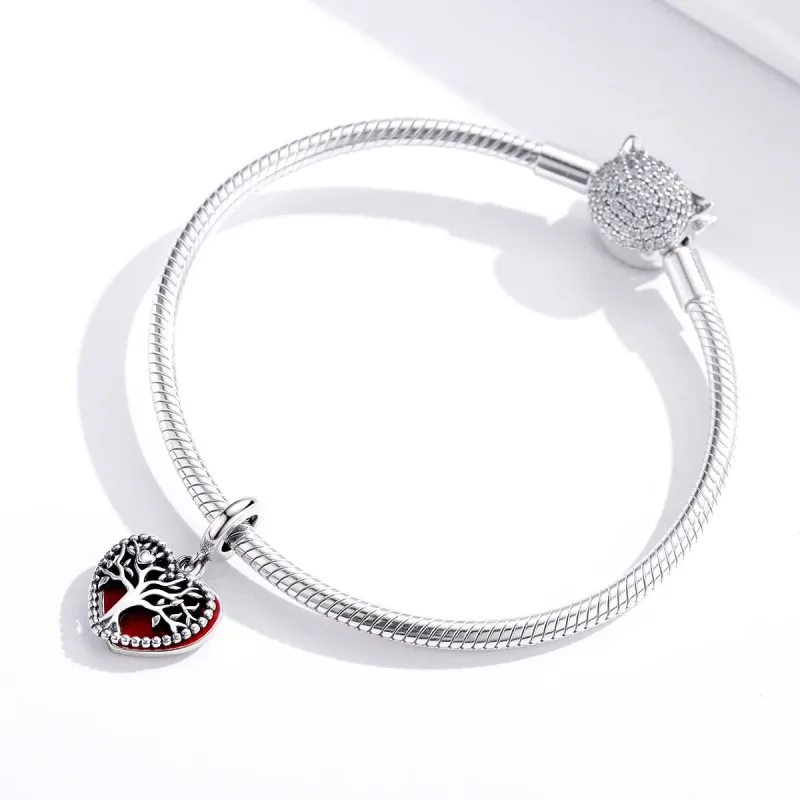 (bilde for) Pandora Style Silver Tree of Love Dangle - SCC1556 - Vis 4