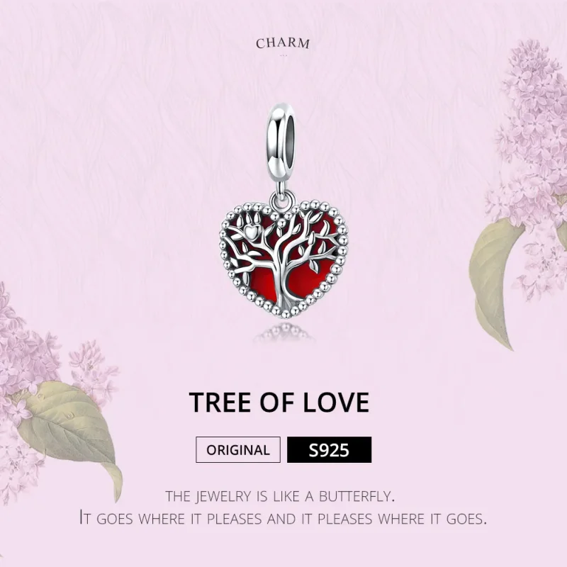 (bilde for) Pandora Style Silver Tree of Love Dangle - SCC1556 - Vis 6