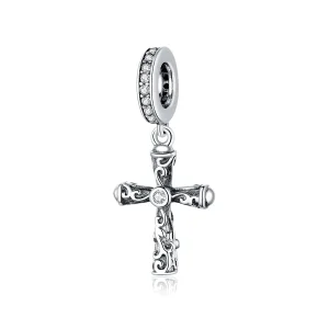 (bilde for) Pandora Style Silver Vintage Cross Dangle - BSC313