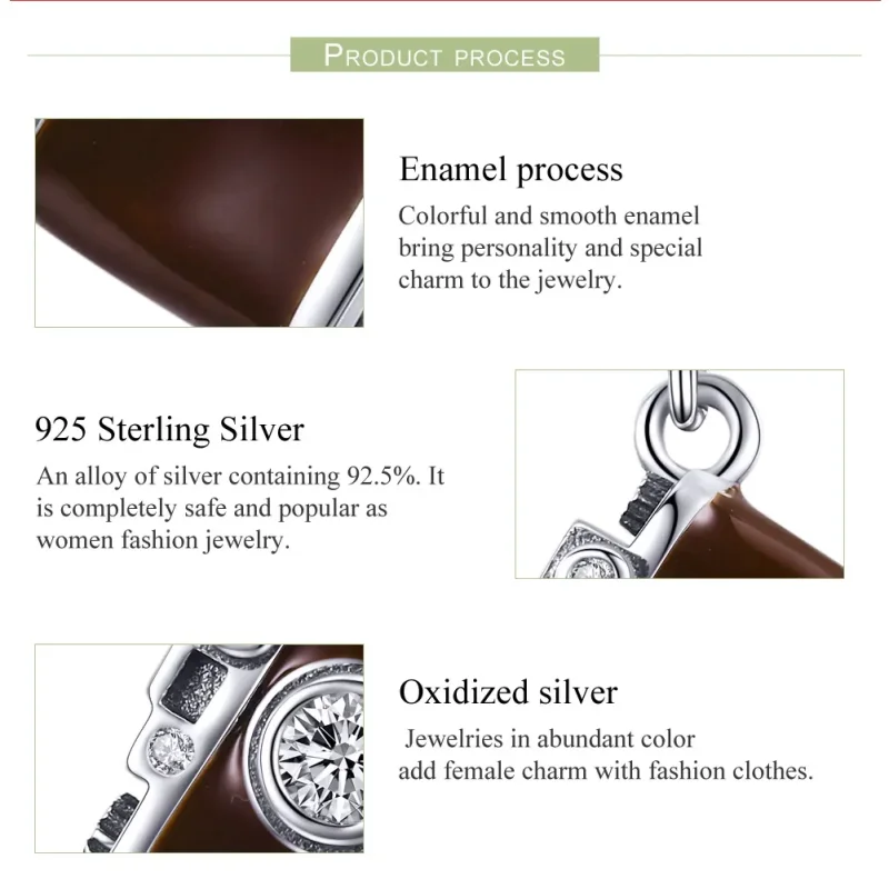 (bilde for) Pandora Style Silver Vintage Digital Camera Dingle - SCC953 - Vis 7