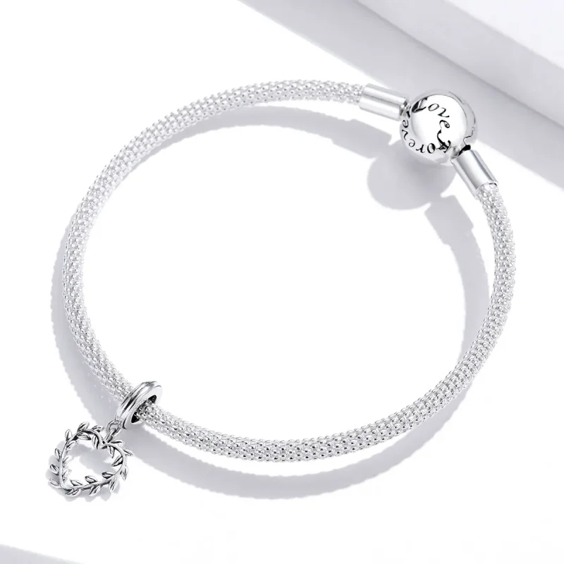 (bilde for) Pandora Style Silver Weave Love Dangle - SCC1520 - Vis 3
