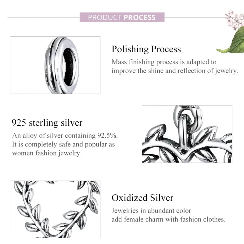 (bilde for) Pandora Style Silver Weave Love Dangle - SCC1520 - Vis 8