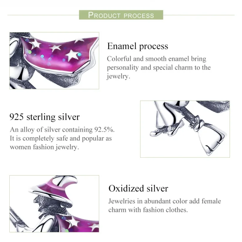 (bilde for) Pandora Style Silver Wizard of Oz Dangle - SCC914 - Vis 7