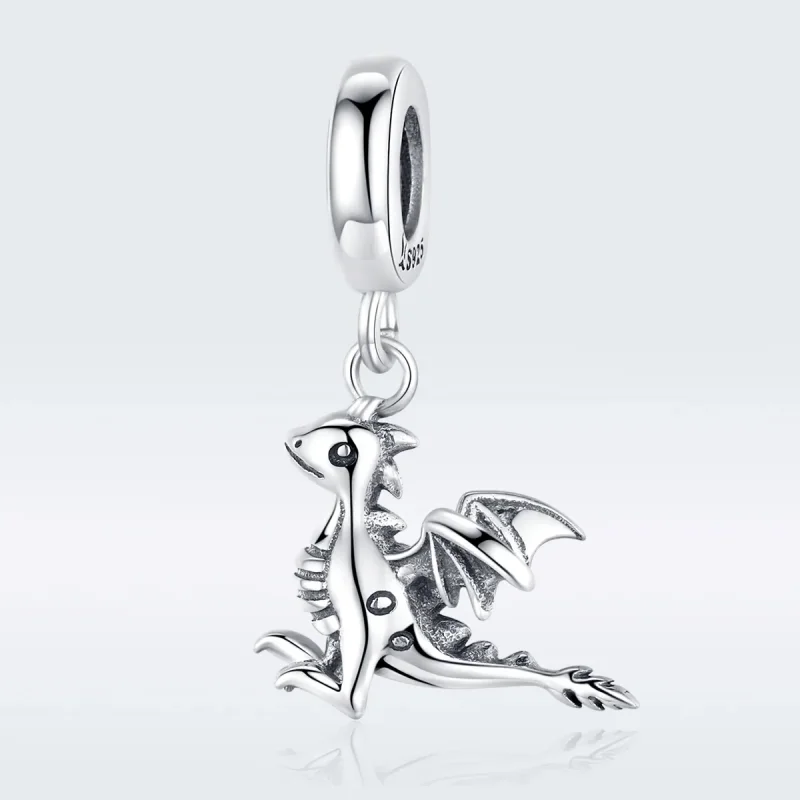 (bilde for) Pandora Style Silver You Are Magic Dragon Dangle - SCC1322 - Vis 5