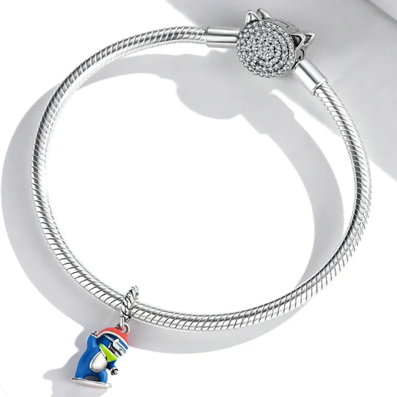 (bilde for) Pandora Style Ski Penguin Dangle - SCC2003 - Vis 3