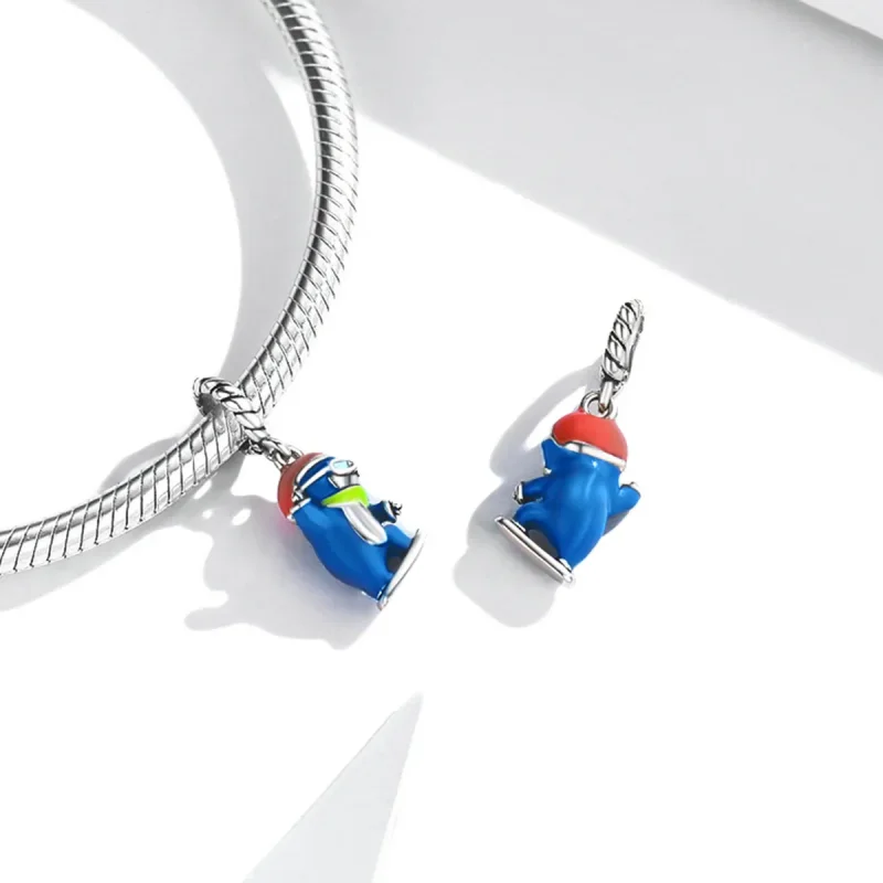 (bilde for) Pandora Style Ski Penguin Dangle - SCC2003 - Vis 4