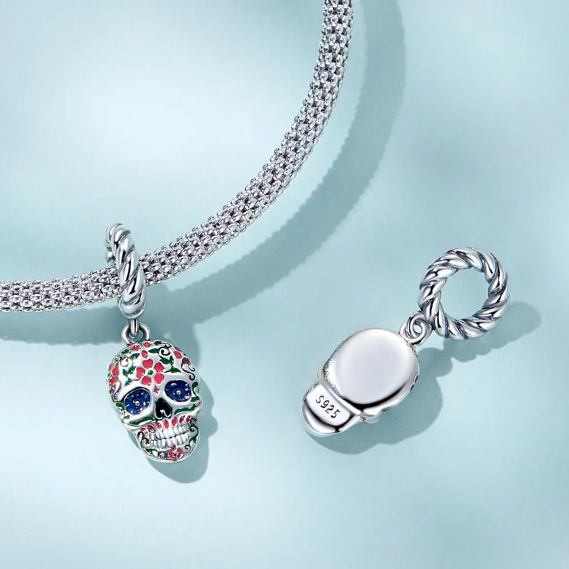 (bilde for) Pandora Style Skull Dangle - SCC2361 - Vis 4