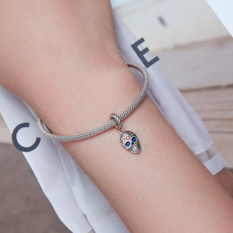 (bilde for) Pandora Style Skull Dangle - SCC2361 - Vis 5
