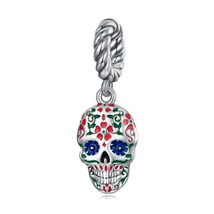 (bilde for) Pandora Style Skull Dangle - SCC2361
