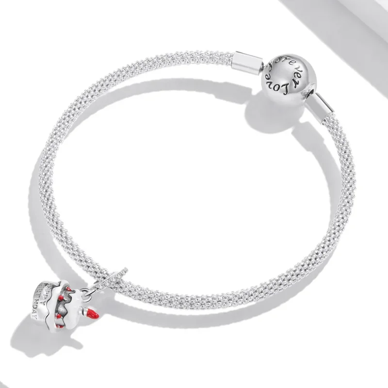 (bilde for) Pandora Style Sølv bursdagskake Dangle - SCC1848 - Vis 3
