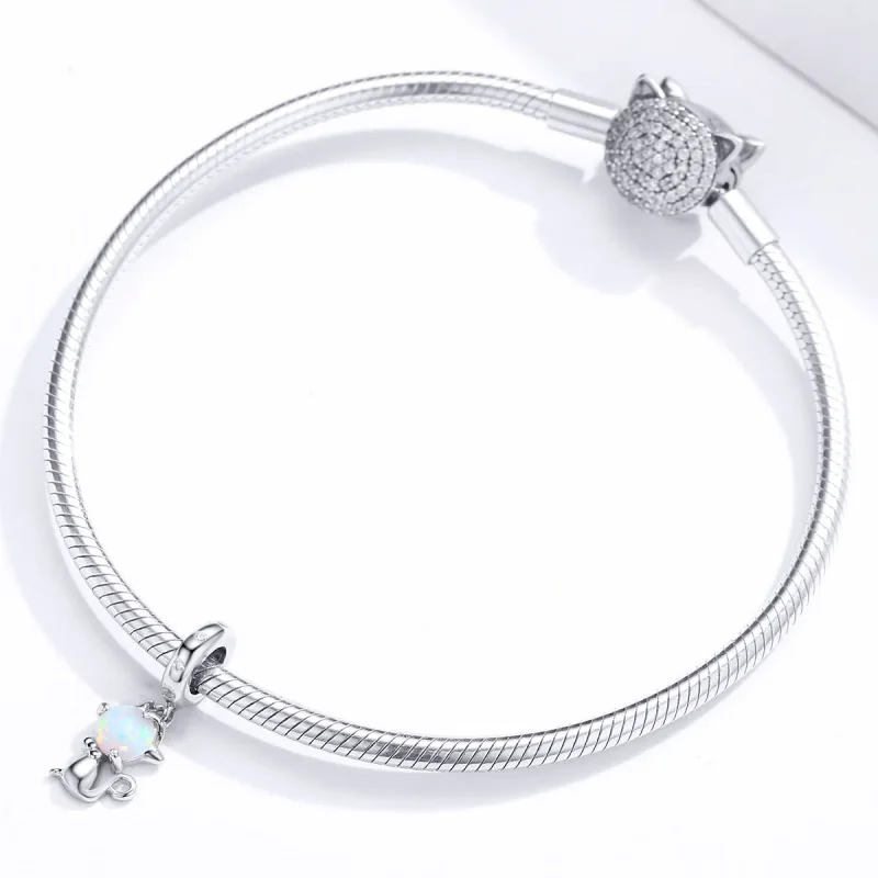 (bilde for) Pandora Style Sølv elskede Kitty Dangle - BSC235 - Vis 3