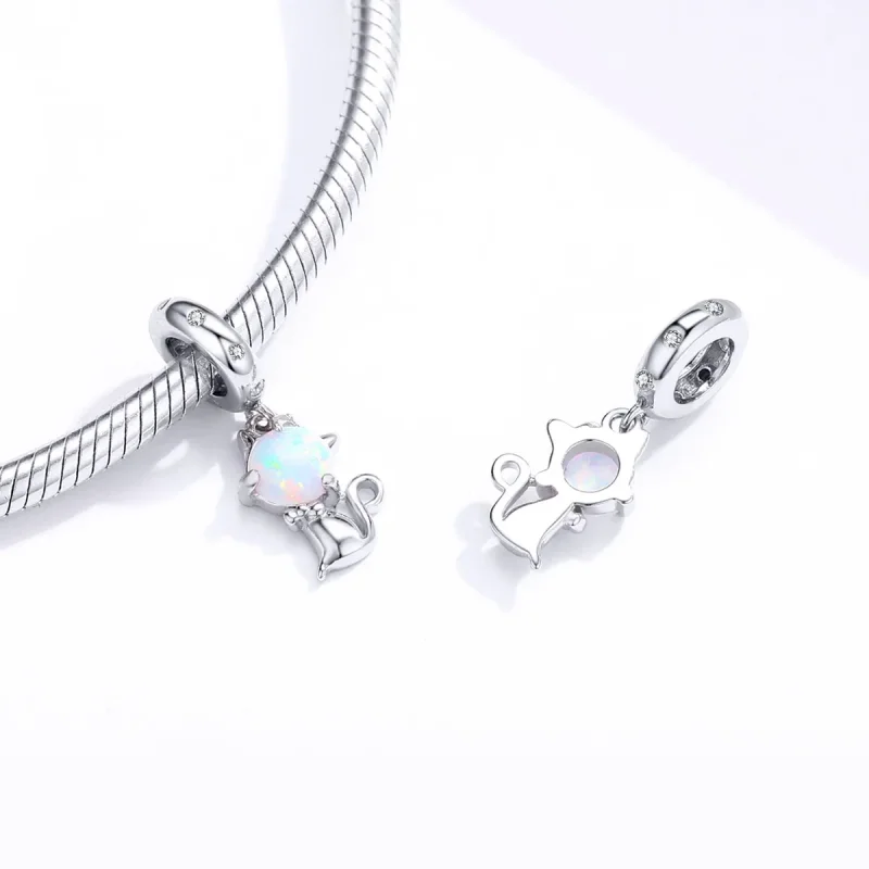 (bilde for) Pandora Style Sølv elskede Kitty Dangle - BSC235 - Vis 4