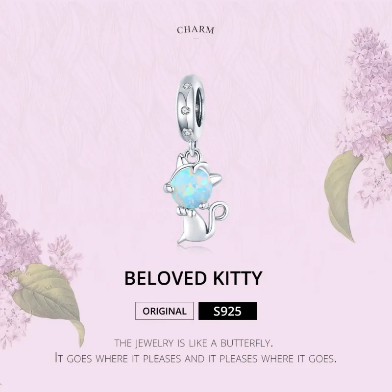 (bilde for) Pandora Style Sølv elskede Kitty Dangle - BSC235 - Vis 6