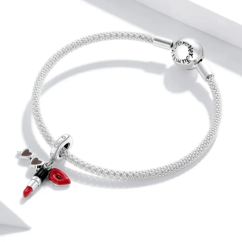 (bilde for) Pandora Style Sølv Leppestift Og Solbriller Dingler - BSC346 - Vis 2