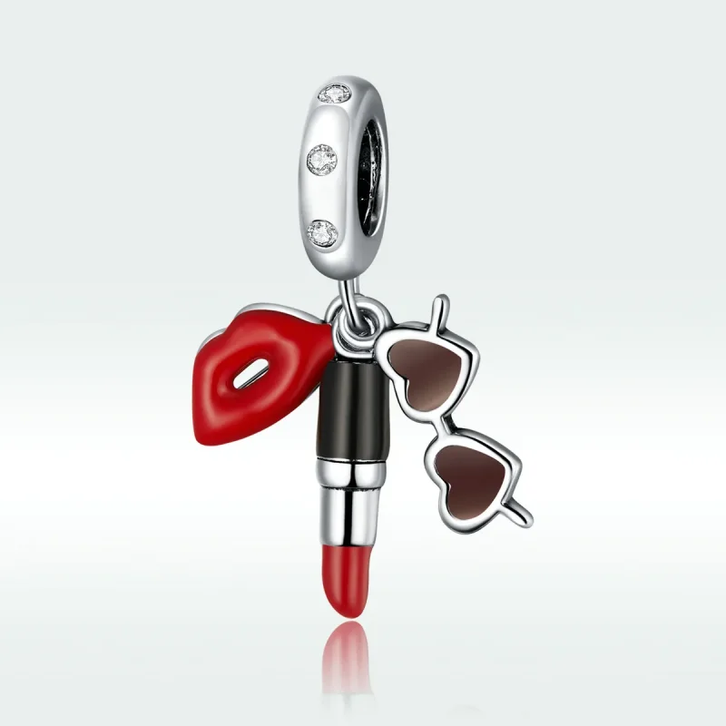 (bilde for) Pandora Style Sølv Leppestift Og Solbriller Dingler - BSC346 - Vis 5