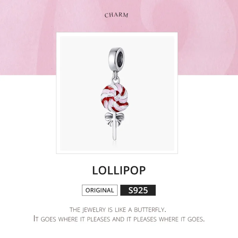 (bilde for) Pandora Style Sølv Lollipop Dangle - SCC1491 - Vis 6