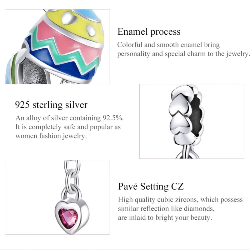 (bilde for) Pandora Style Sølv Lucky Eggs Dingle - SCC1753 - Vis 7