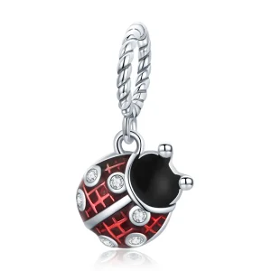 (bilde for) Pandora Style Sølv Seks-Star Ladybug Dangle - SCC1874