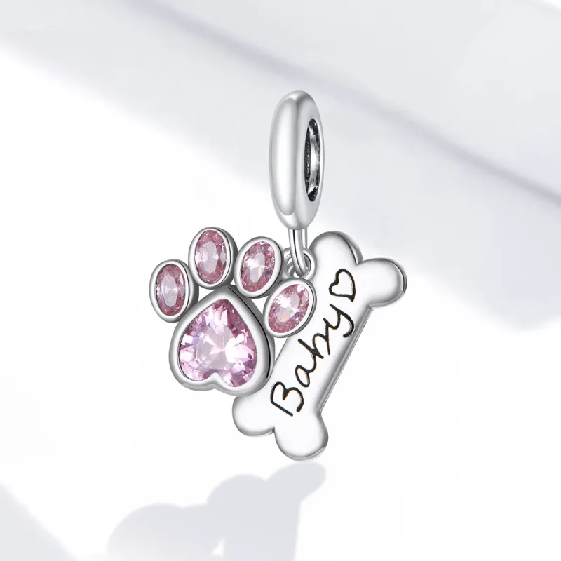 (bilde for) Pandora Style Sølv Søt Hundepote Dangle - SCC1680 - Vis 2
