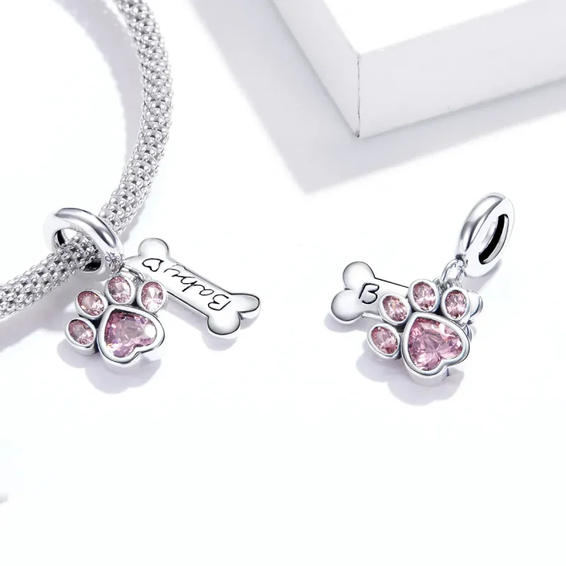 (bilde for) Pandora Style Sølv Søt Hundepote Dangle - SCC1680 - Vis 4