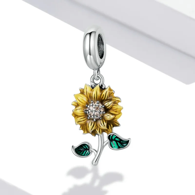 (bilde for) Pandora Style Sunflower Dangle - SCC2079 - Vis 2