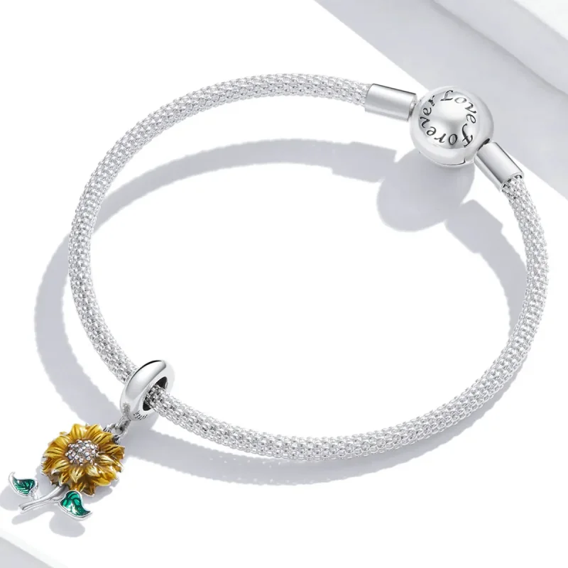 (bilde for) Pandora Style Sunflower Dangle - SCC2079 - Vis 3
