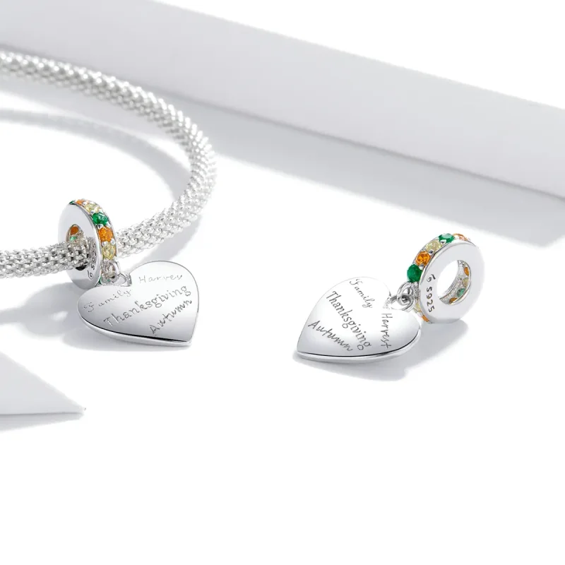 (bilde for) Pandora Style Thanksgiving Love Dangle - BSC344 - Vis 4