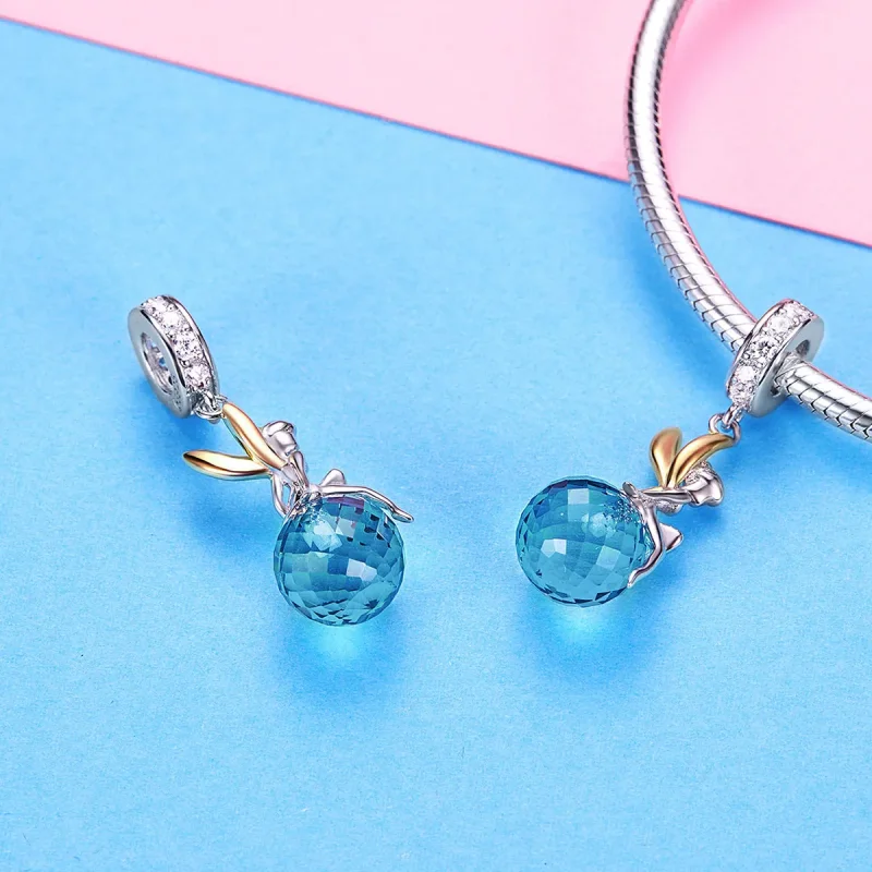 (bilde for) Pandora Style Two Tone Bicolor Elf Planet Dangle - BSC056 - Vis 3