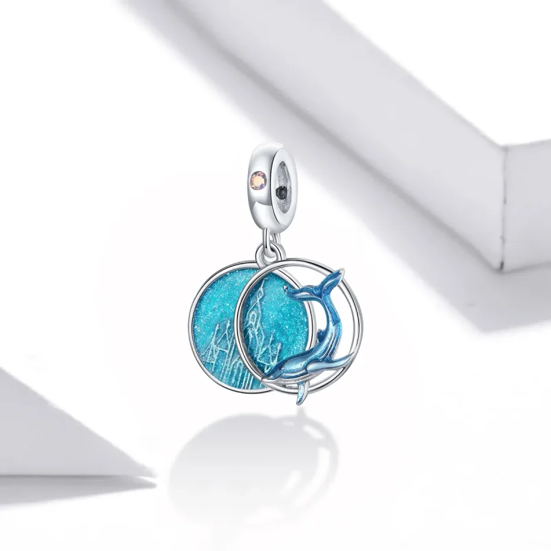 (bilde for) Pandora Style Underwater Whale Dingle - BSC434 - Vis 2
