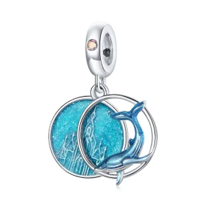 (bilde for) Pandora Style Underwater Whale Dingle - BSC434