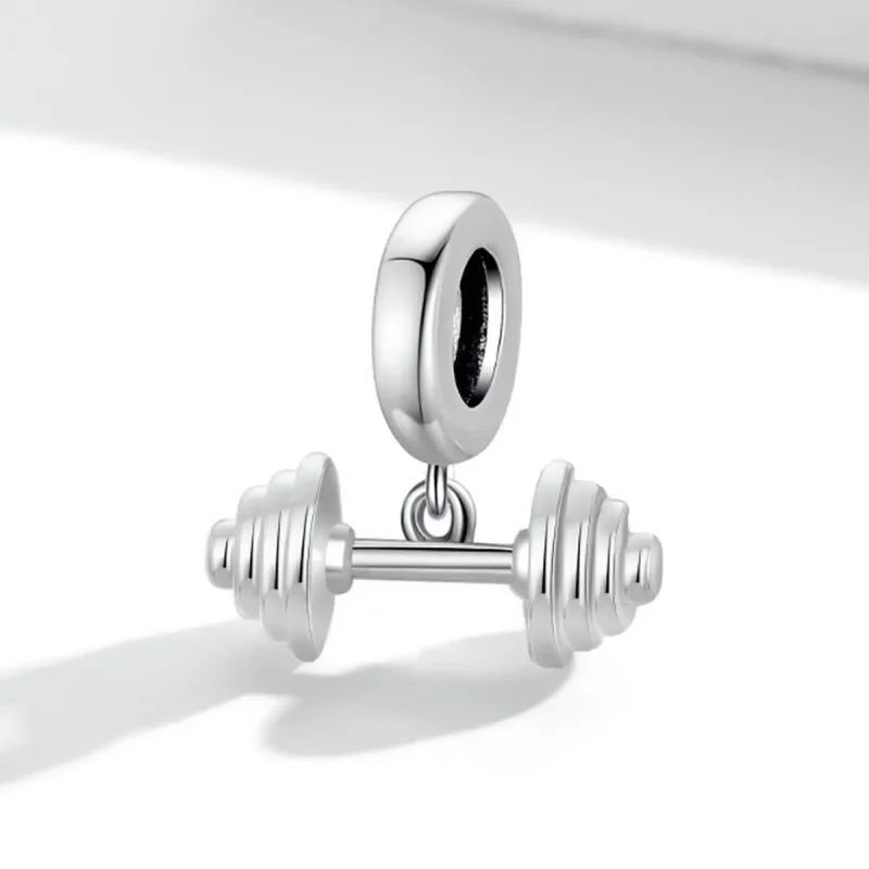 (bilde for) Pandora Style Vektløfting Barbell Dangle - SCC2052 - Vis 2