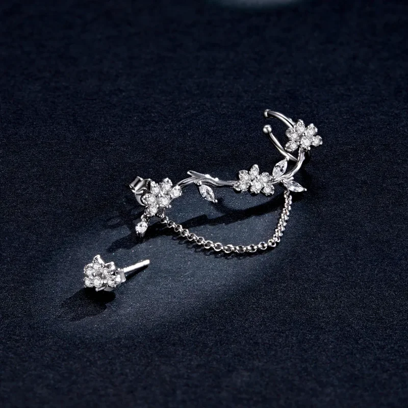 (bilde for) Pandora Style Blossoms On Moshang Ear clip - BSE476 - Vis 5