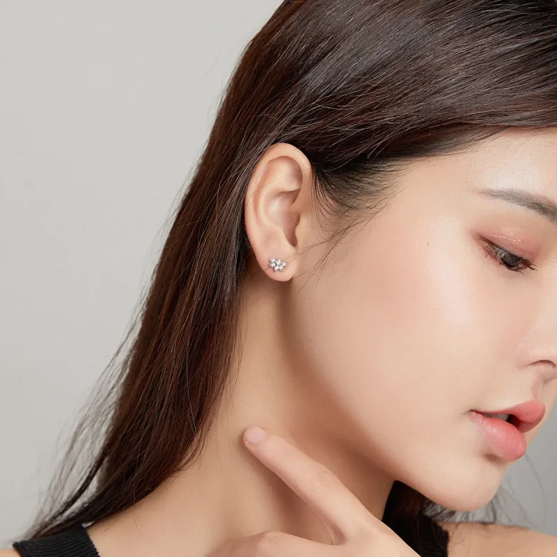 (bilde for) Pandora Style Blossoms On Moshang Ear clip - BSE476 - Vis 6