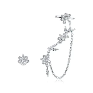 (bilde for) Pandora Style Blossoms On Moshang Ear clip - BSE476