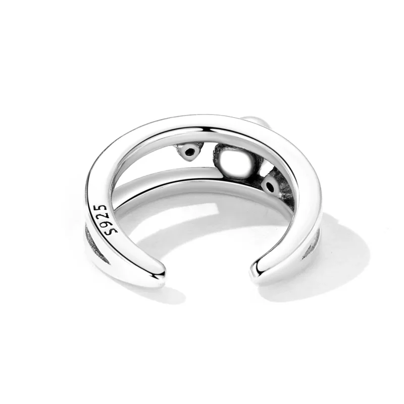 (bilde for) Pandora Style Exquisite Shell Pearl Dobbeltlags øreklips - SCE1431 - Vis 4