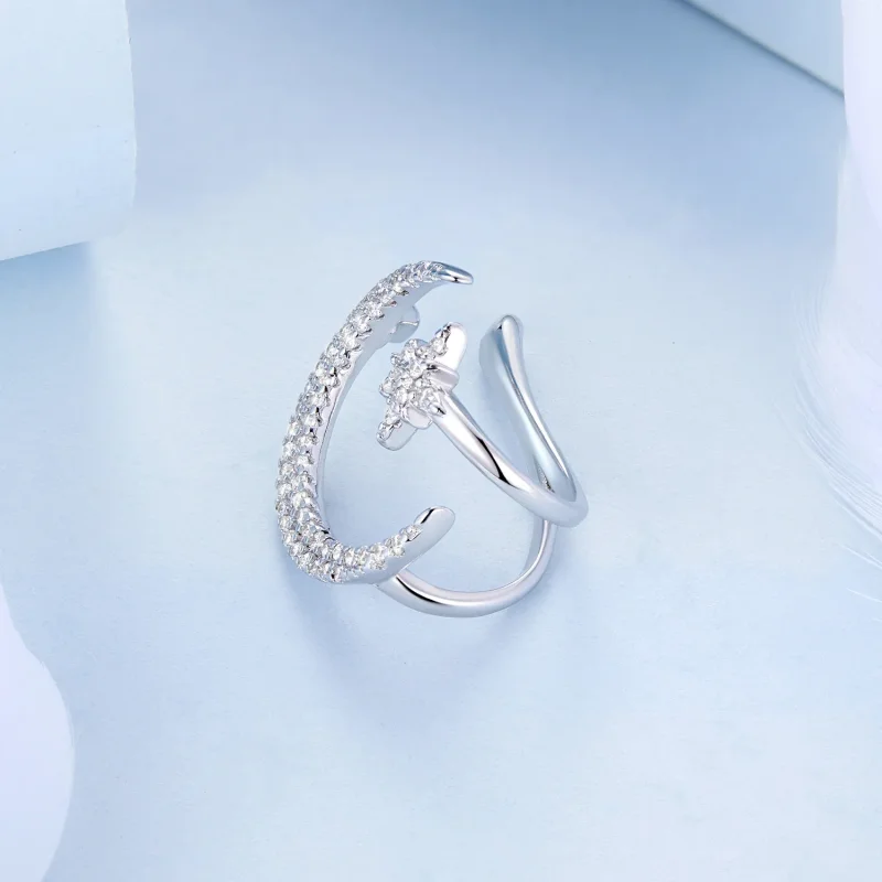 (bilde for) Pandora Style Moon and Stars Øreklips - BSE701 - Vis 4