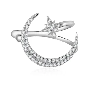 (bilde for) Pandora Style Moon and Stars Øreklips - BSE701