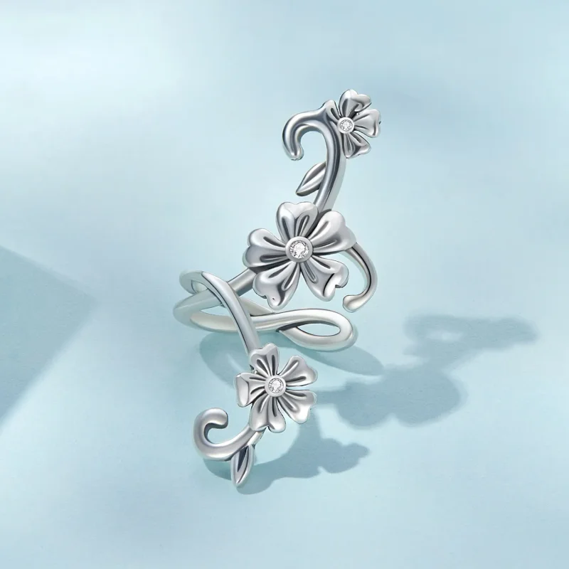 (bilde for) Pandora Style Pattern Ear clip - SCE1512 - Vis 3