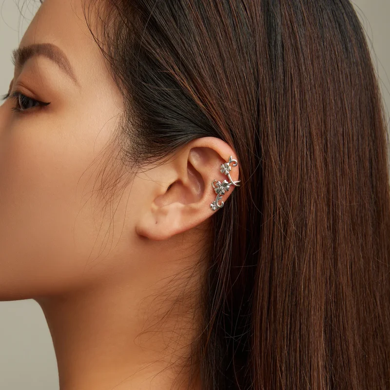(bilde for) Pandora Style Pattern Ear clip - SCE1512 - Vis 6