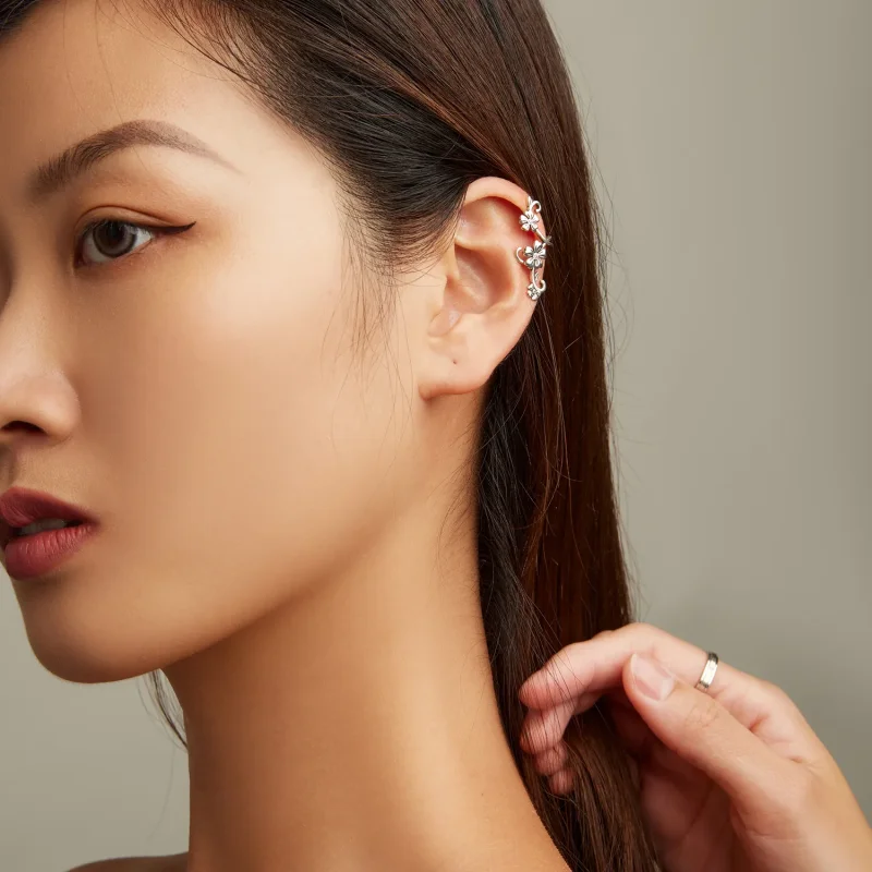 (bilde for) Pandora Style Pattern Ear clip - SCE1512 - Vis 7