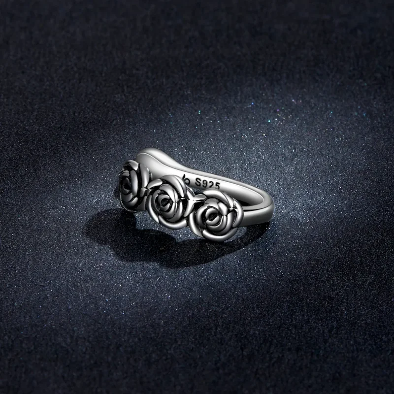 (bilde for) Pandora Style Retro Rose Ear-klips - BSE582 - Vis 5