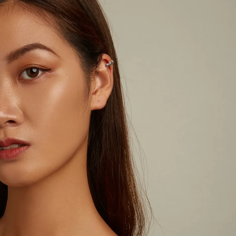 (bilde for) Pandora Style Retro Rose Ear-klips - BSE582 - Vis 6