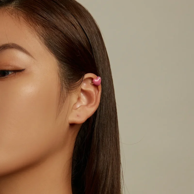 (bilde for) Pandora Style Rose Rødt Hjerte Øreklips - SCE1362 - Vis 6