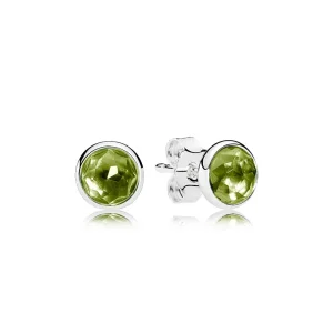 (bilde for) PANDORA August Droplets, Peridot ørepynt - 290738pe