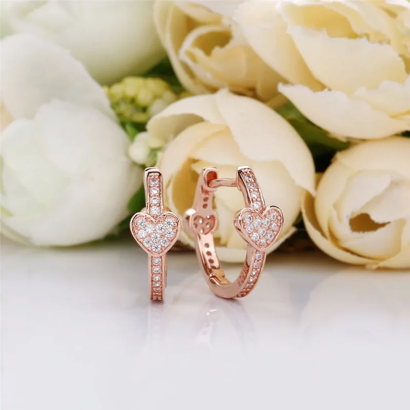 (bilde for) Pandora Pavé Hjerte Øreringer - 287290CZ - Vis 2
