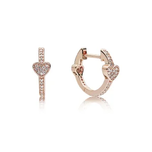 (bilde for) Pandora Pavé Hjerte Øreringer - 287290CZ