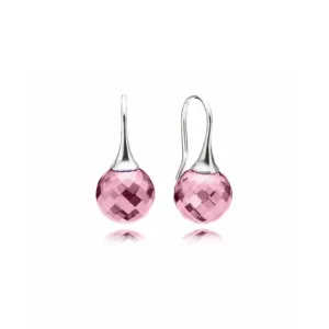 (bilde for) Pandora Øredobber, sterlingsilver, pink kubisk zirkonia - 290552PCZ