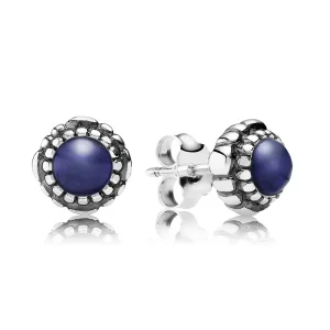 (bilde for) Pandora Øredubber, sterlingsølv, lapis lazuli - 290543LP